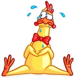 Screaming Chicken WhatsApp Sticker #27