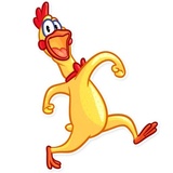 Screaming Chicken WhatsApp Sticker #29