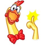 Screaming Chicken WhatsApp Sticker #3