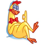 Screaming Chicken WhatsApp Sticker #30