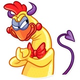 Screaming Chicken WhatsApp Sticker #6