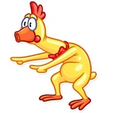 Screaming Chicken WhatsApp Sticker #9