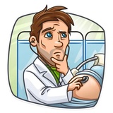 Skeptical Doc WhatsApp Sticker #12
