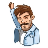 Skeptical Doc WhatsApp Sticker #18
