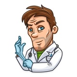Skeptical Doc WhatsApp Sticker #25