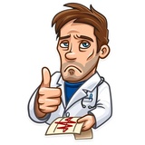 Skeptical Doc WhatsApp Sticker #3