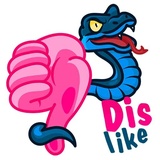 Blue Snake WhatsApp Sticker #4
