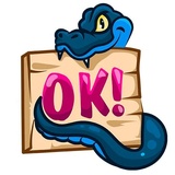 Blue Snake WhatsApp Sticker #5