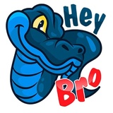Blue Snake WhatsApp Sticker #7
