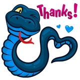 Blue Snake WhatsApp Sticker #9