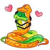 Sneaky Snake WhatsApp Sticker #10