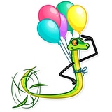 Sneaky Snake WhatsApp Sticker #13