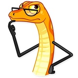 Sneaky Snake WhatsApp Sticker #14