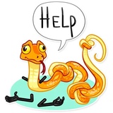 Sneaky Snake WhatsApp Sticker #16