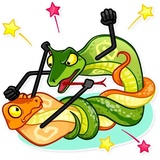 Sneaky Snake WhatsApp Sticker #17