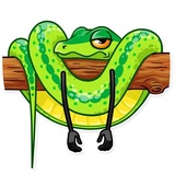 Sneaky Snake WhatsApp Sticker #18