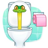 Sneaky Snake WhatsApp Sticker #25