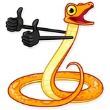 Sneaky Snake WhatsApp Sticker #3