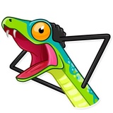 Sneaky Snake WhatsApp Sticker #4