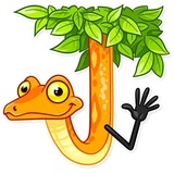 Sneaky Snake WhatsApp Sticker #5