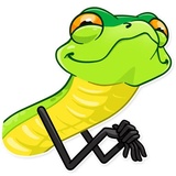 Sneaky Snake WhatsApp Sticker #8