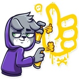 Street Cat WhatsApp Sticker #25