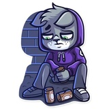 Street Cat WhatsApp Sticker #28