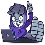 Street Cat WhatsApp Sticker #3