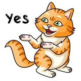 Striped Cat WhatsApp Sticker #13