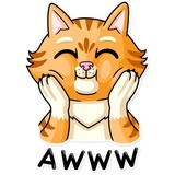 Striped Cat WhatsApp Sticker #14