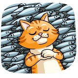 Striped Cat WhatsApp Sticker #17