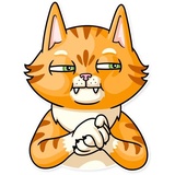 Striped Cat WhatsApp Sticker #21