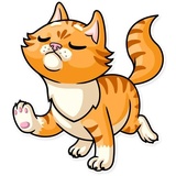 Striped Cat WhatsApp Sticker #24