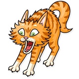 Striped Cat WhatsApp Sticker #4