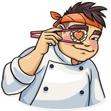 Sushi Chef WhatsApp Sticker #2