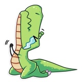 The Almost good Dinosaur WhatsApp Sticker #11