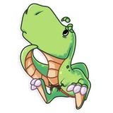 The Almost good Dinosaur WhatsApp Sticker #12