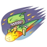 The Almost good Dinosaur WhatsApp Sticker #14