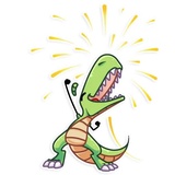 The Almost good Dinosaur WhatsApp Sticker #16