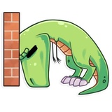 The Almost good Dinosaur WhatsApp Sticker #20