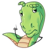 The Almost good Dinosaur WhatsApp Sticker #23