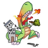 The Almost good Dinosaur WhatsApp Sticker #9