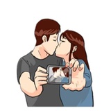 The Kissing WhatsApp Sticker #8