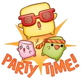 The Party Marshmallows WhatsApp Sticker #8