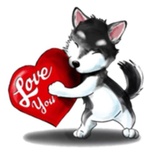Tobbi Husky WhatsApp Sticker #3