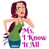 Types of Girl WhatsApp Sticker #24