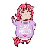 Stella the Unicorn WhatsApp Sticker #5