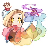 Vaper Girl WhatsApp Sticker #11