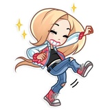Vaper Girl WhatsApp Sticker #16