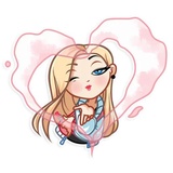 Vaper Girl WhatsApp Sticker #2